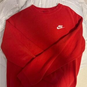 Nike Red Crewneck Sweater with Classic Fit